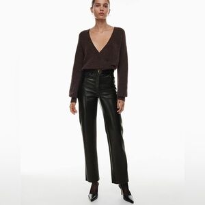 Wilfred Melina Black Faux Leather Pants